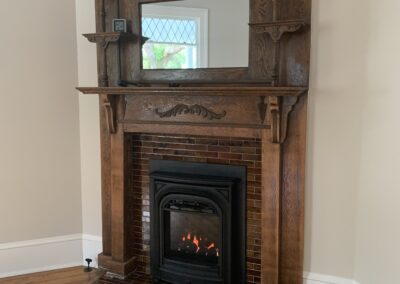 new gas fireplace in living room