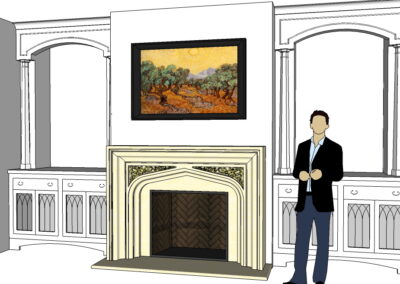 new fireplace construction sketch