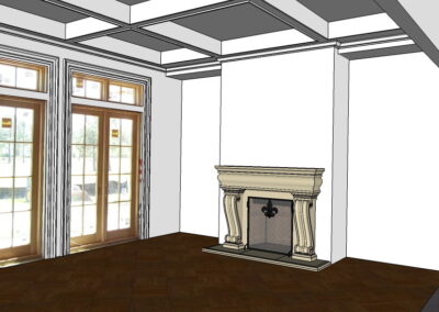 new fireplace construction sketch