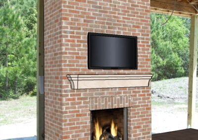 new fireplace construction outdoor sketch