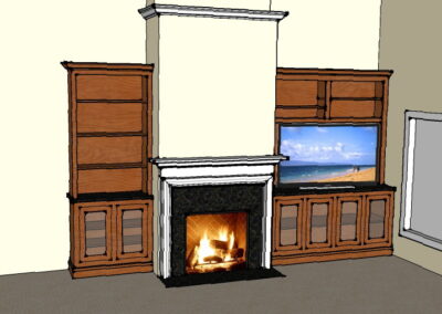 new fireplace construction indoor